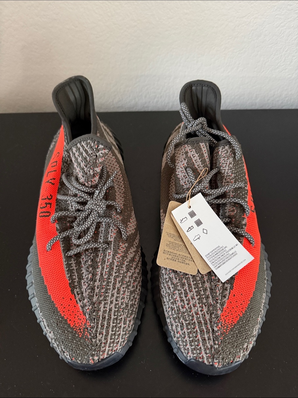 Yeezy Boost 350 V2 Gray Orange Mens Sneakers “Carbon Beluga” colorway